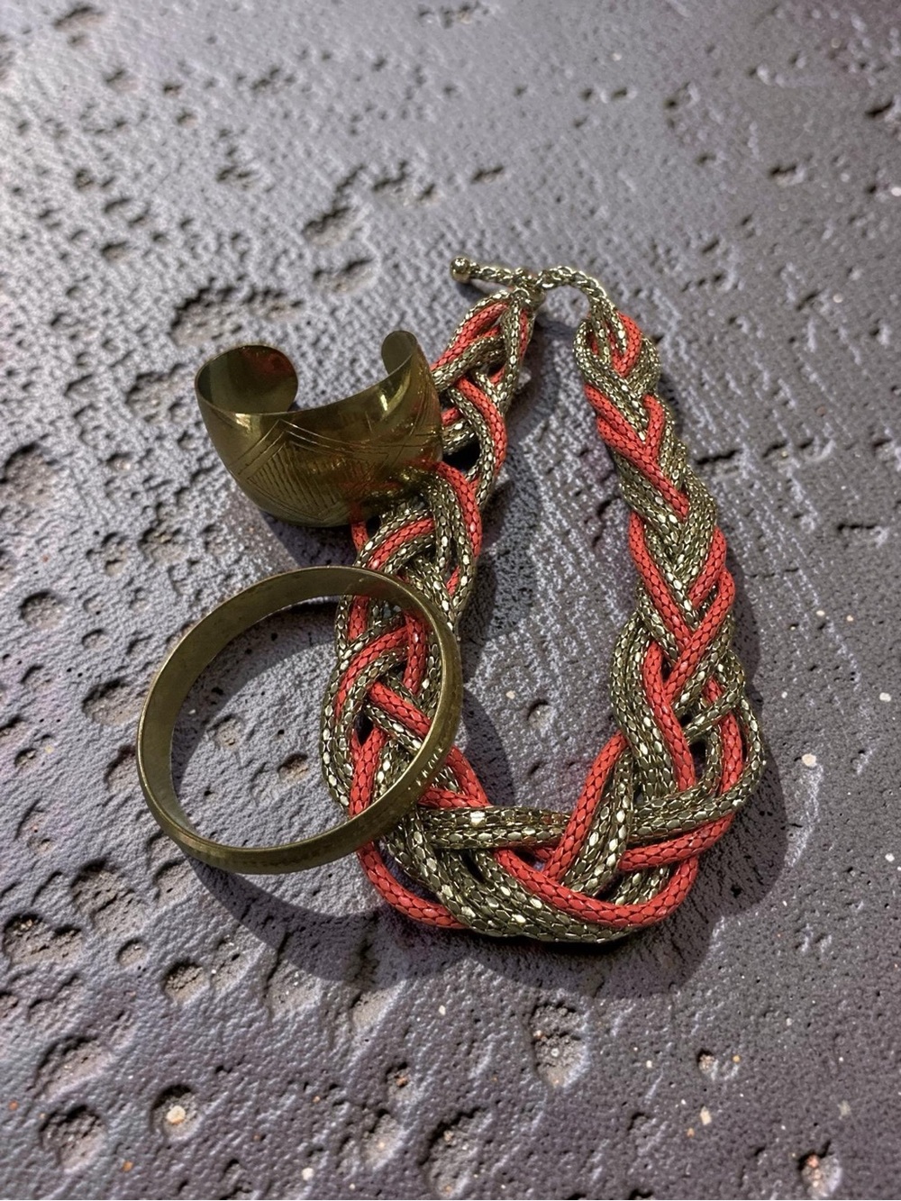 Necklace and Bangle and Cuff Bracelets